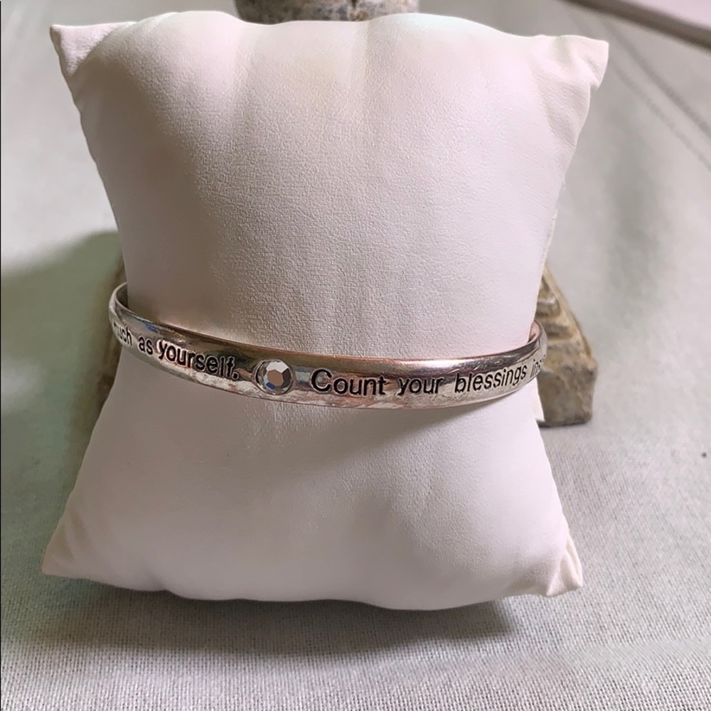 Twisted silver biblical bracelet